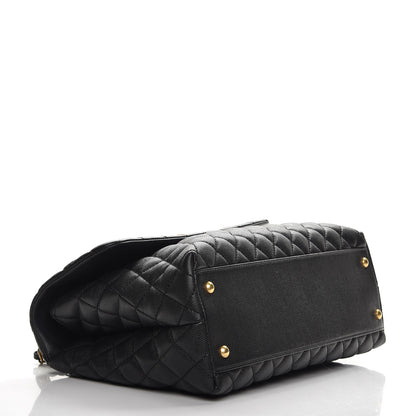 Chanel Caviar Quilted Medium Coco Handle Flap Black 5 of 9