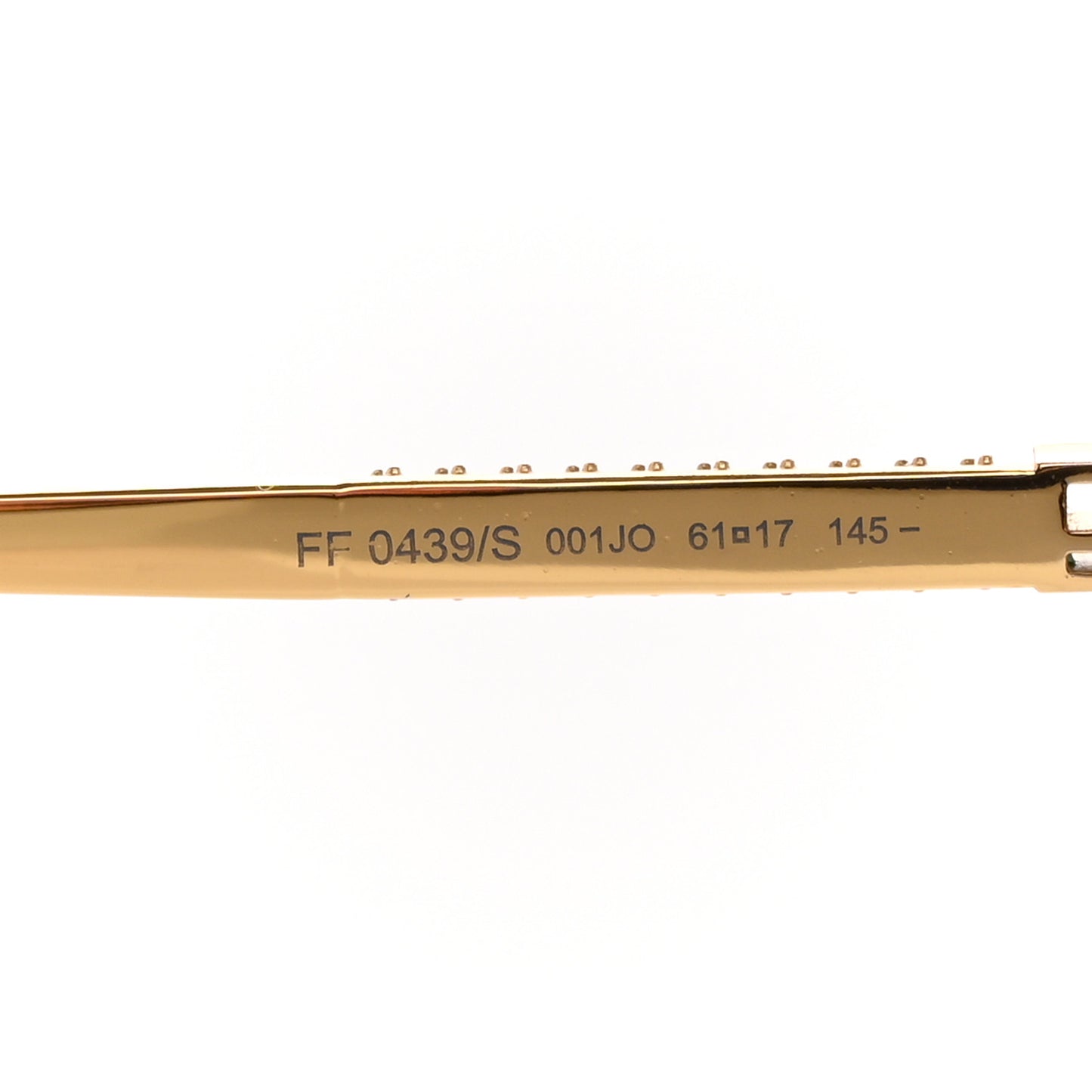 Metal Crystal Square Sunglasses FF 0439/S Gold