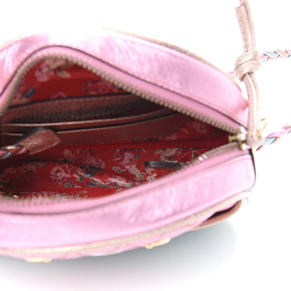 Gucci Laminated Nappa Trapuntata Mini Zumi Dome Shoulder Bag Rosa Lago Rame 4 of 9