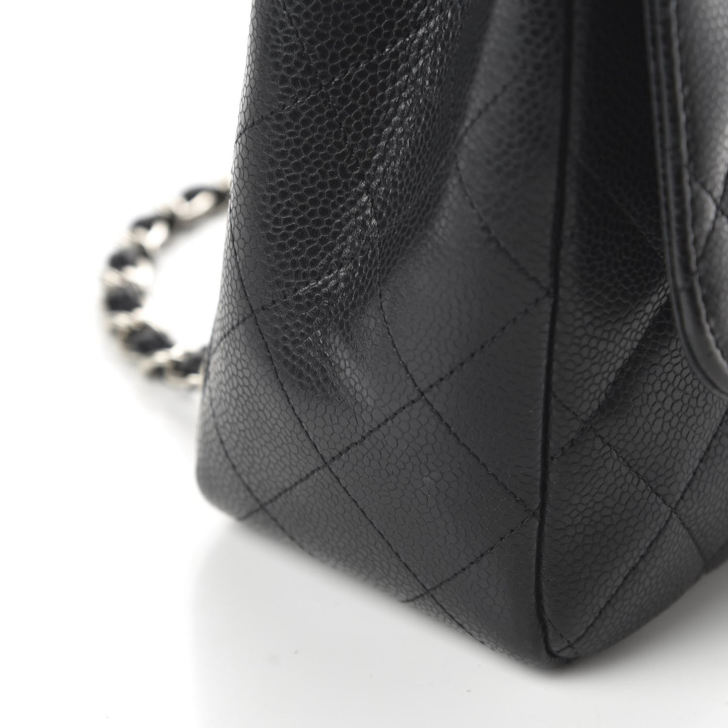 Caviar Quilted Jumbo Single Flap Black