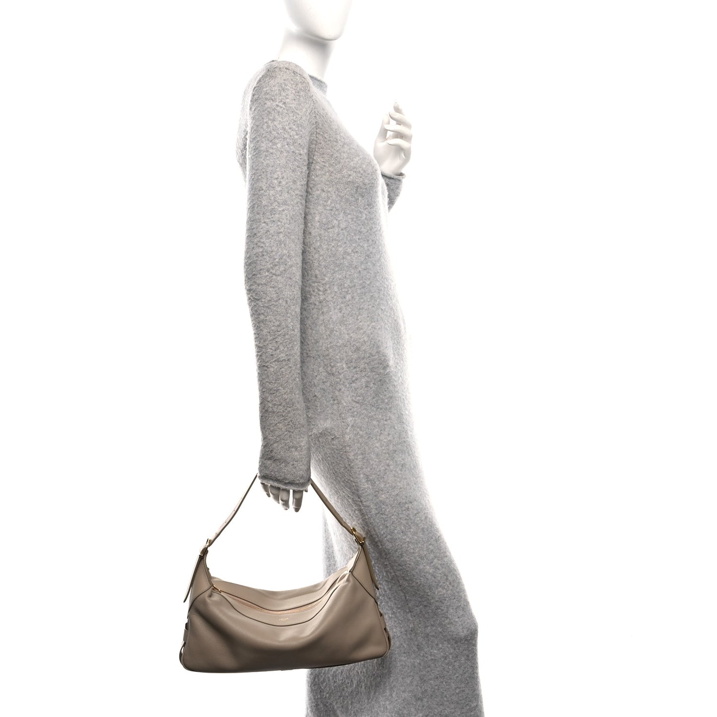 Supple Calfskin Medium Romy Shoulder Bag Safari