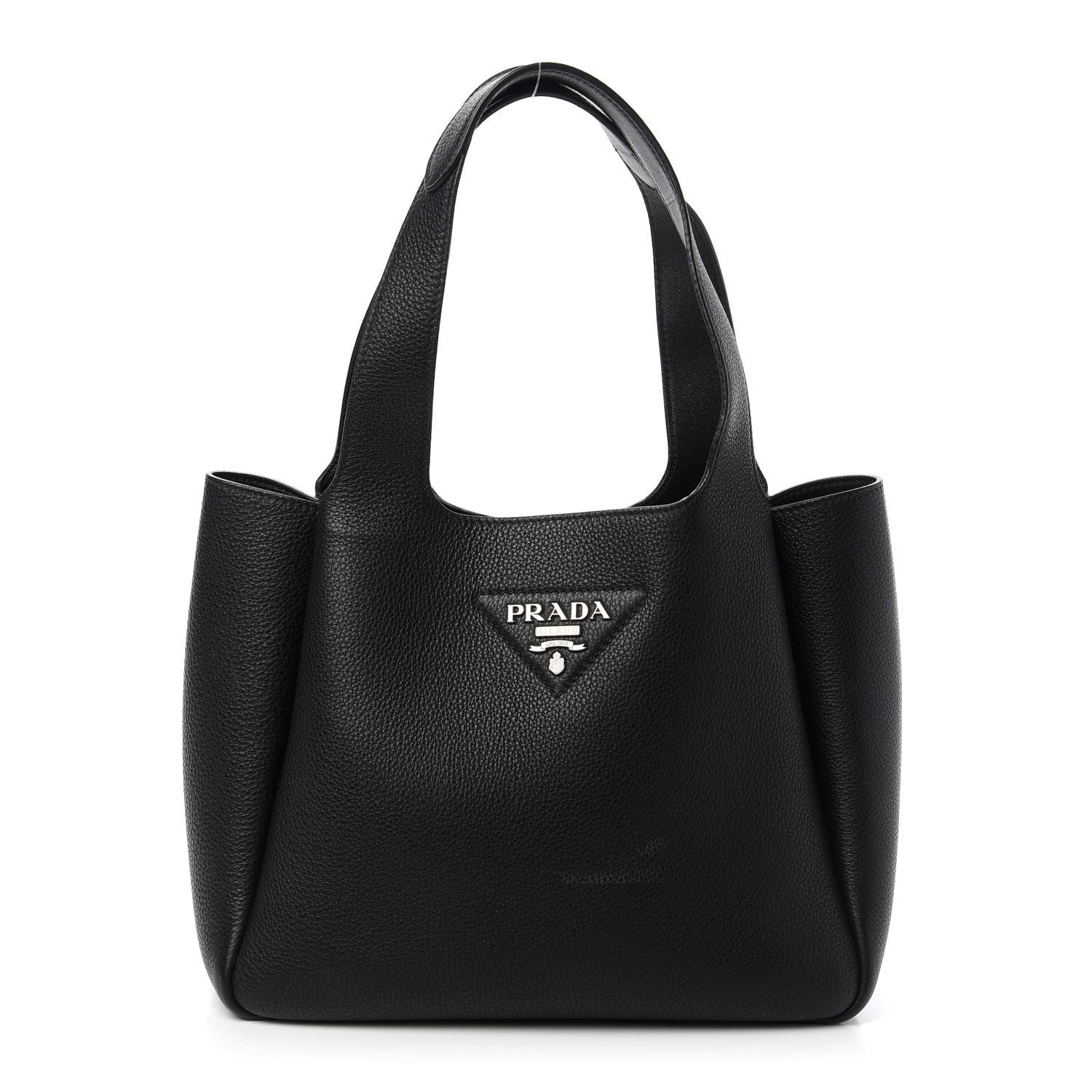 Prada Vitello Daino Soft Medium Dynamique Tote Black 1 of 15
