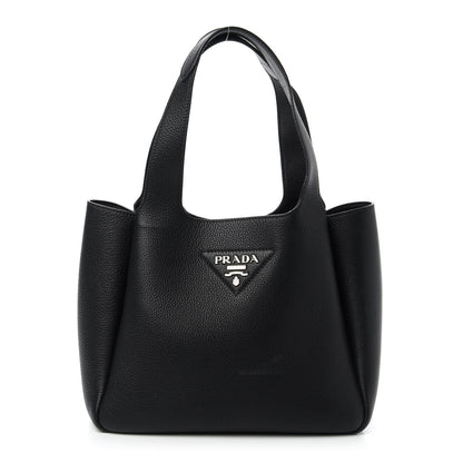 Prada Vitello Daino Soft Medium Dynamique Tote Black 1 of 15
