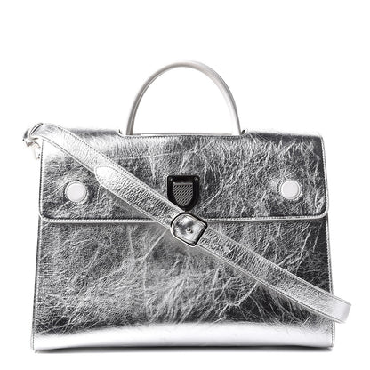 Christian Dior Metallic Calfskin Large Diorever Flap Silver 1 of 8