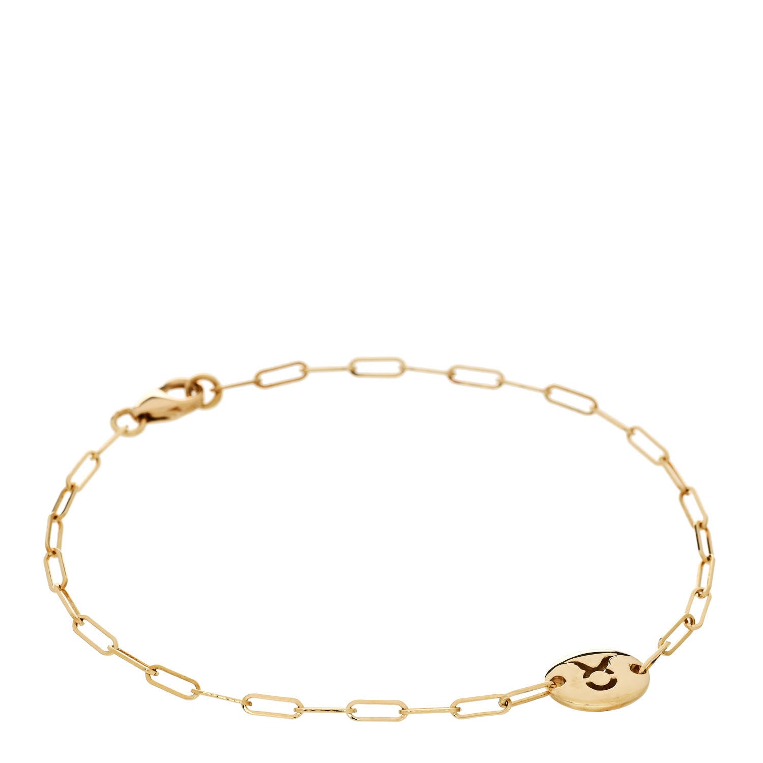 Foundrae 18K Yellow Gold Zodiac Taurus Chain Bracelet 1 of 4