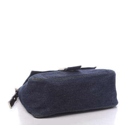 Fendi Denim Mama Baguette Blue 4 of 16