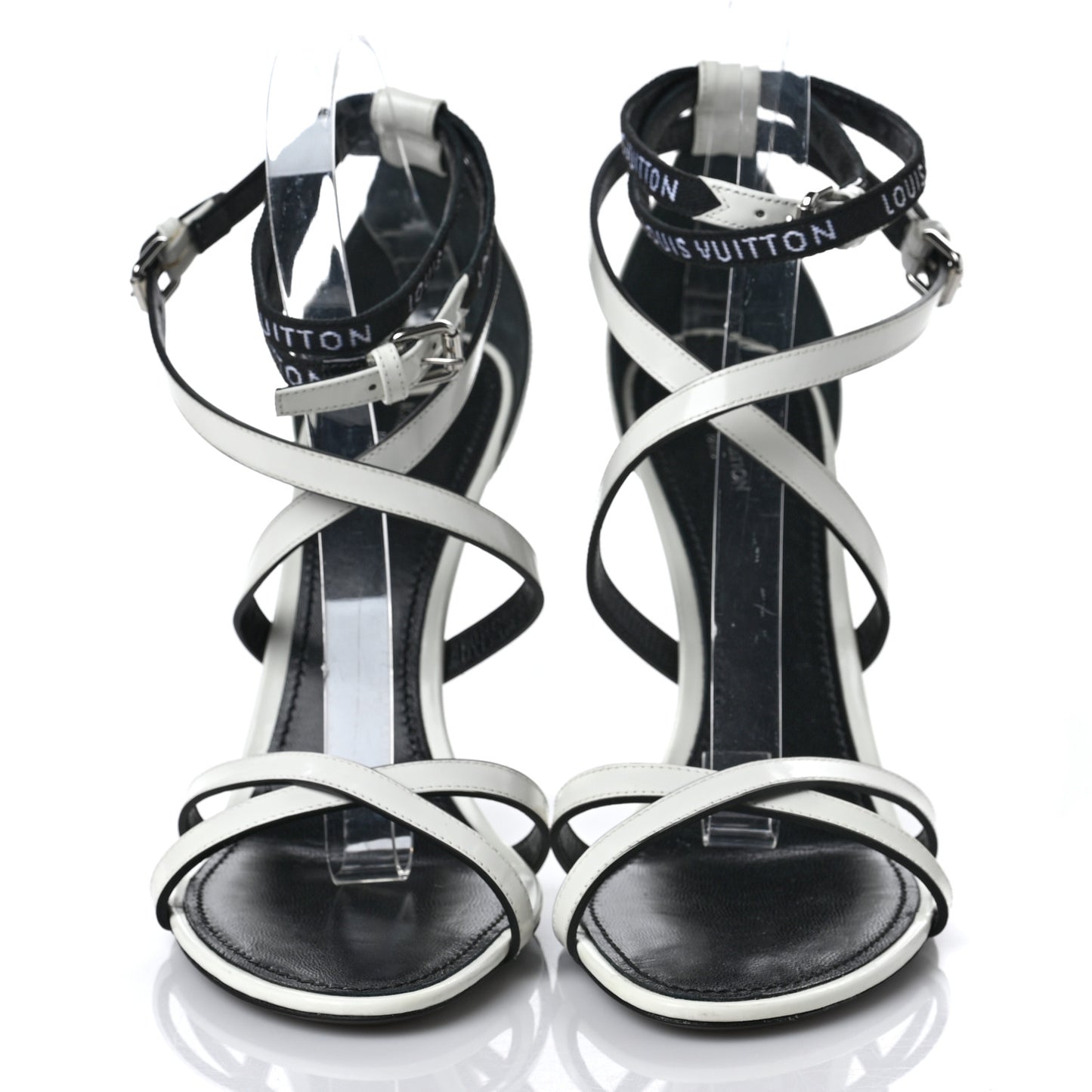 Patent Call Back Sandals 41 White