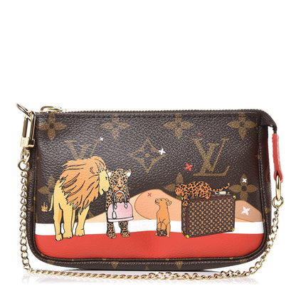 Louis Vuitton Monogram 2018 Christmas Animation Mini Cats Pochette Accessories 1 of 8