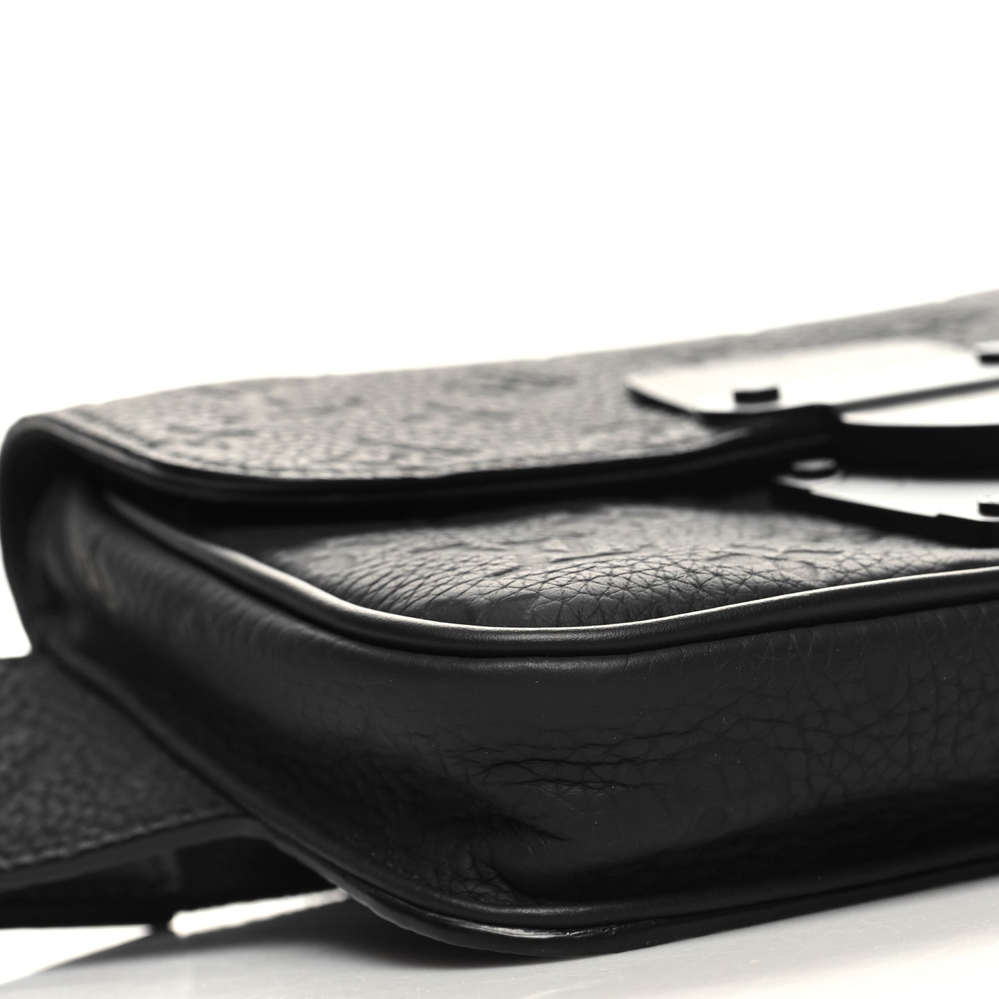 Taurillon Monogram S Lock Sling Bag Black