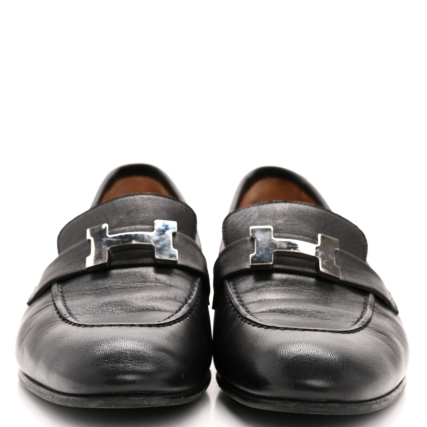 Goatskin Womens Paris Loafers 37 Black