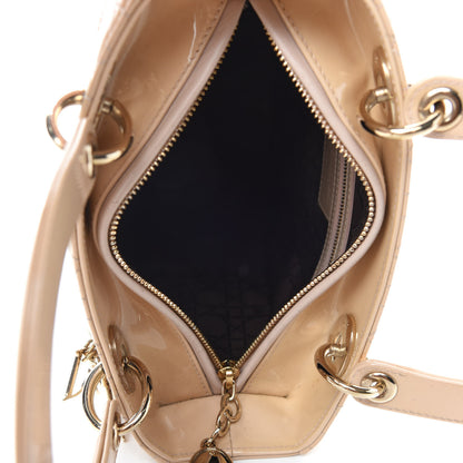 Christian Dior Patent Cannage Medium Lady Dior Beige 5 of 10