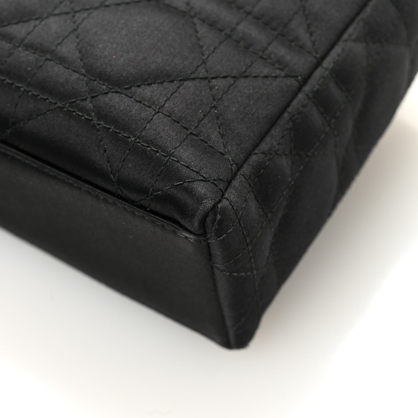 Satin Swarovski Crystal Acrylic PVC Cannage Mini Lady Dior Black