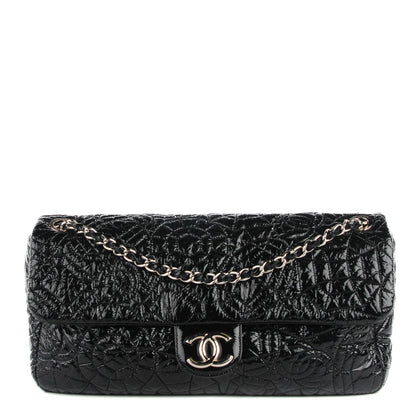 Chanel Vinyl Graphic Edge Flap Black 1 of 7
