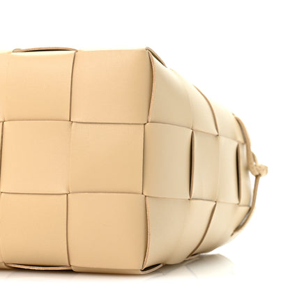 Bottega Veneta Lambskin Maxi Intrecciato Small Cassette Crossbody Bucket Bag Porridge 9 of 9