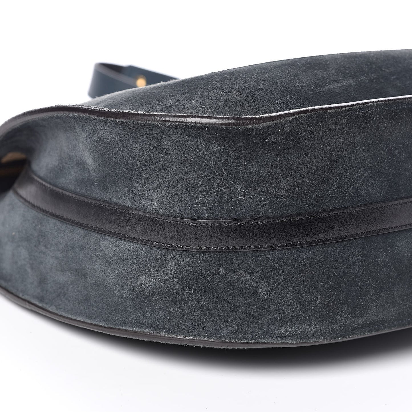Calfskin Suede Small Hayley Hobo Silver Blue