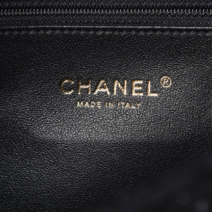 Chanel Tweed Calfskin Quilted Medium CC Filigree Flap Black 6 of 10