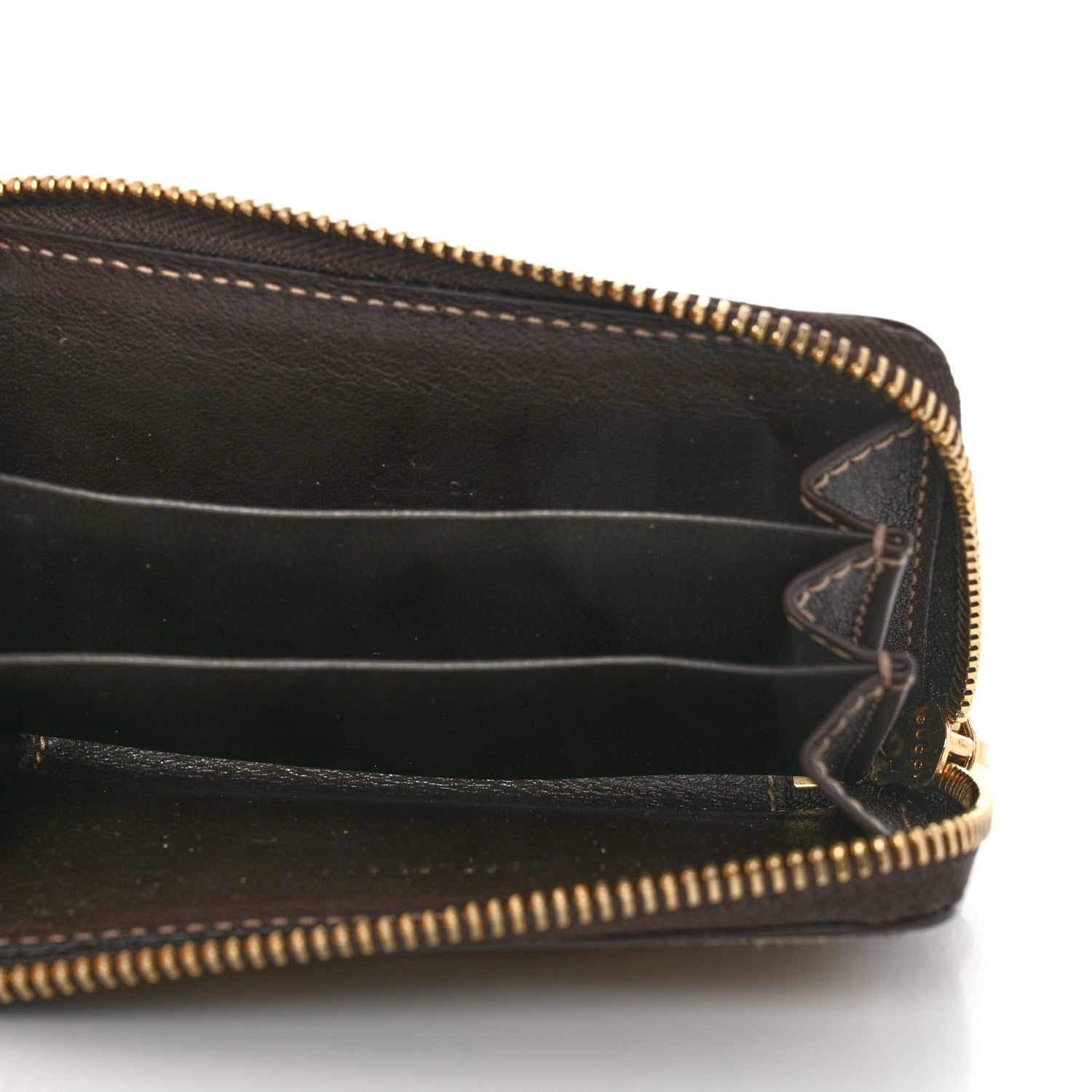 Gucci Monogram Zip Around Card Case Brown 5 of 8
