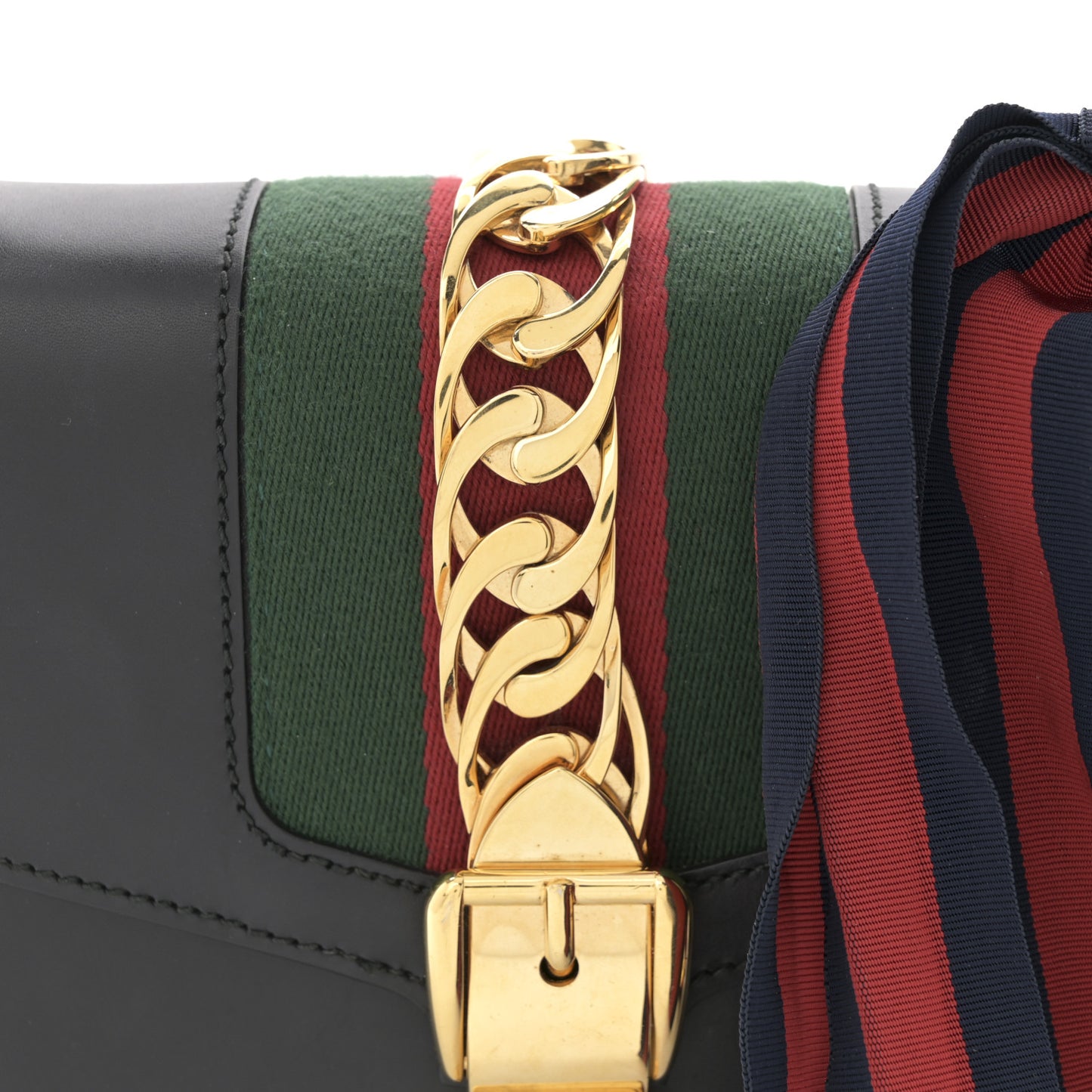 Calfskin Small Sylvie Top Handle Bag Black