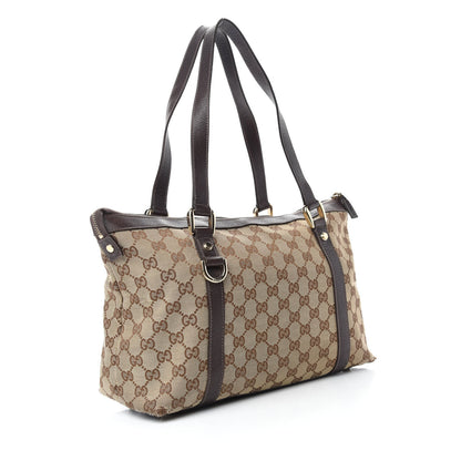 Gucci Monogram Medium Abbey Tote Dark Brown 3 of 14