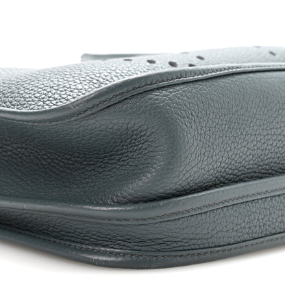 Hermes Taurillon Clemence EVELYNE III PM Vert Cypress 9 of 10