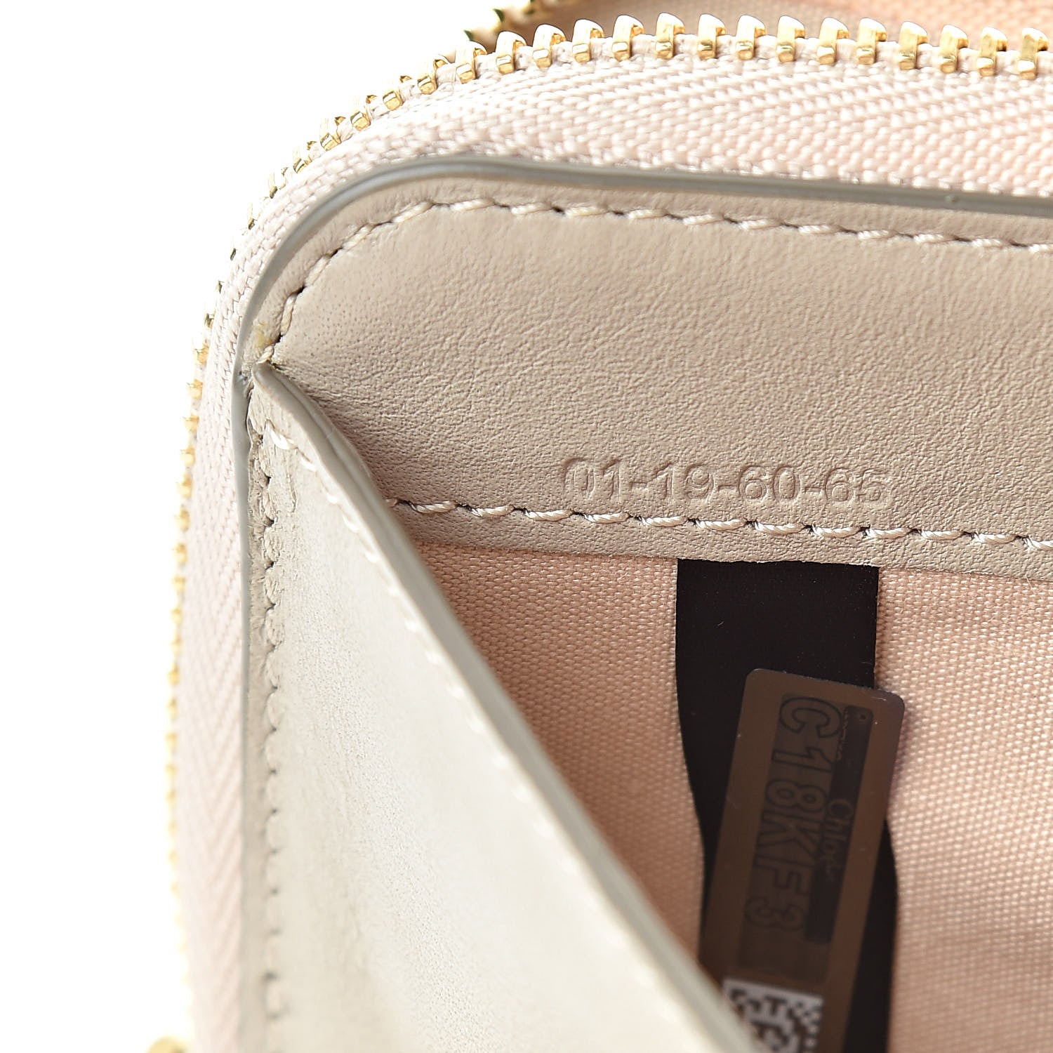 Chloe Smooth Calfskin Little Horses Embroidered Medium Signature Wallet Pastel Grey 7 of 8