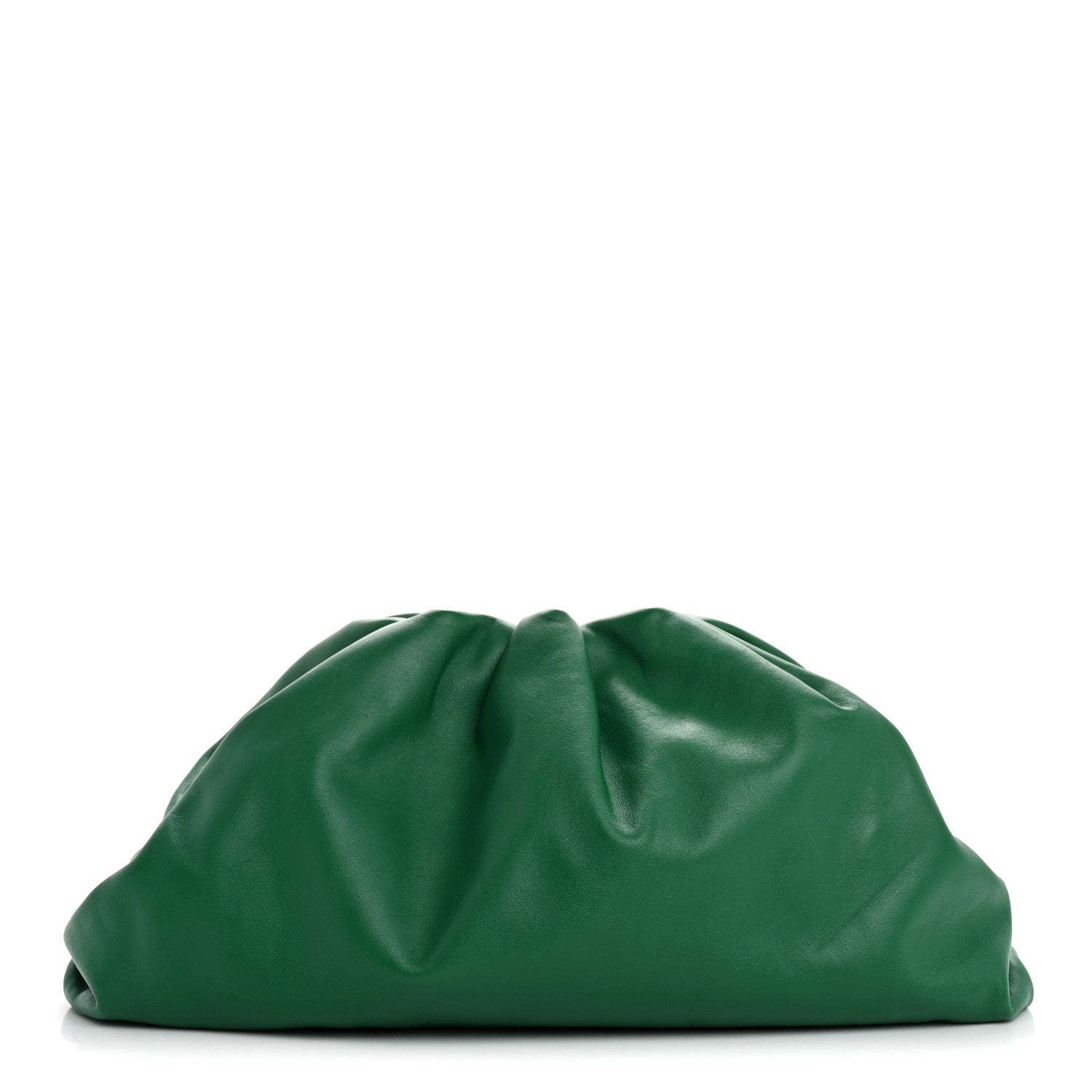 Bottega Veneta Smooth Butter Calf The Pouch Oversized Clutch Racing Green 1 of 12