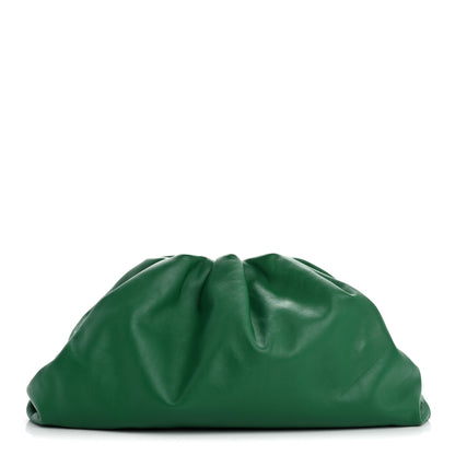 Bottega Veneta Smooth Butter Calf The Pouch Oversized Clutch Racing Green 1 of 12