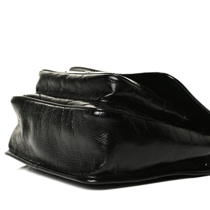 Saint Laurent Crinkled Calfskin Matelasse Monogram Medium Niki Chain Satchel Black 11 of 13