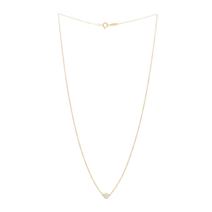 Tiffany 18K Yellow Gold Diamond .17ct Elsa Peretti Diamonds by the Yard Pendant Necklace 3 of 6