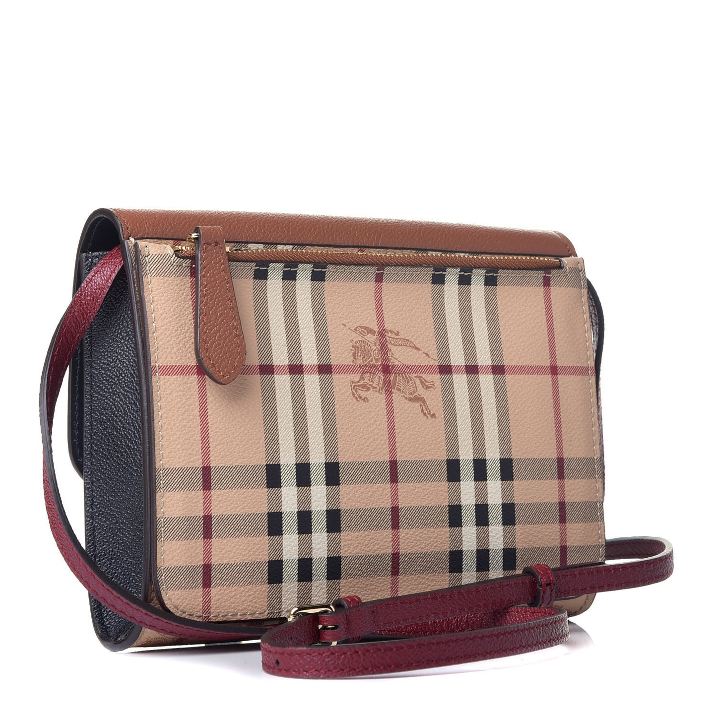 Haymarket Check Small Loxley Crossbody Bright Toffee