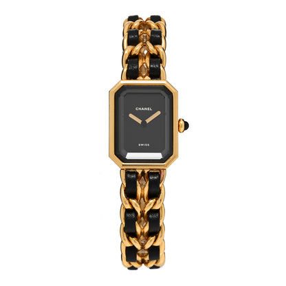 Chanel Stainless Steel Lambskin 20mm Chain Premiere Quartz Watch Gold XL 1 of 4