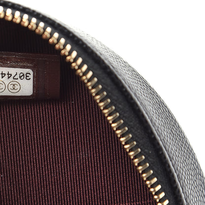 Chanel Caviar Quilted Round Clutch With Chain Black 7 of 10
