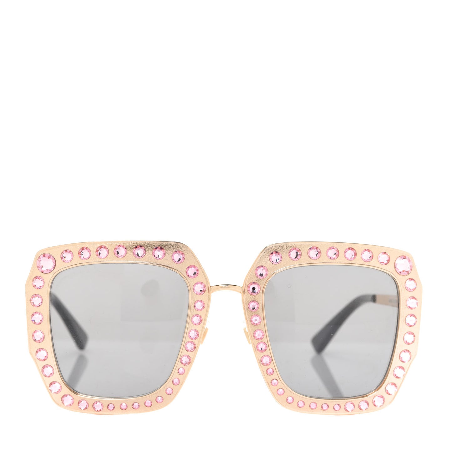 Metal Acetate Crystal Oversize GG0115S Sunglasses Rose Gold