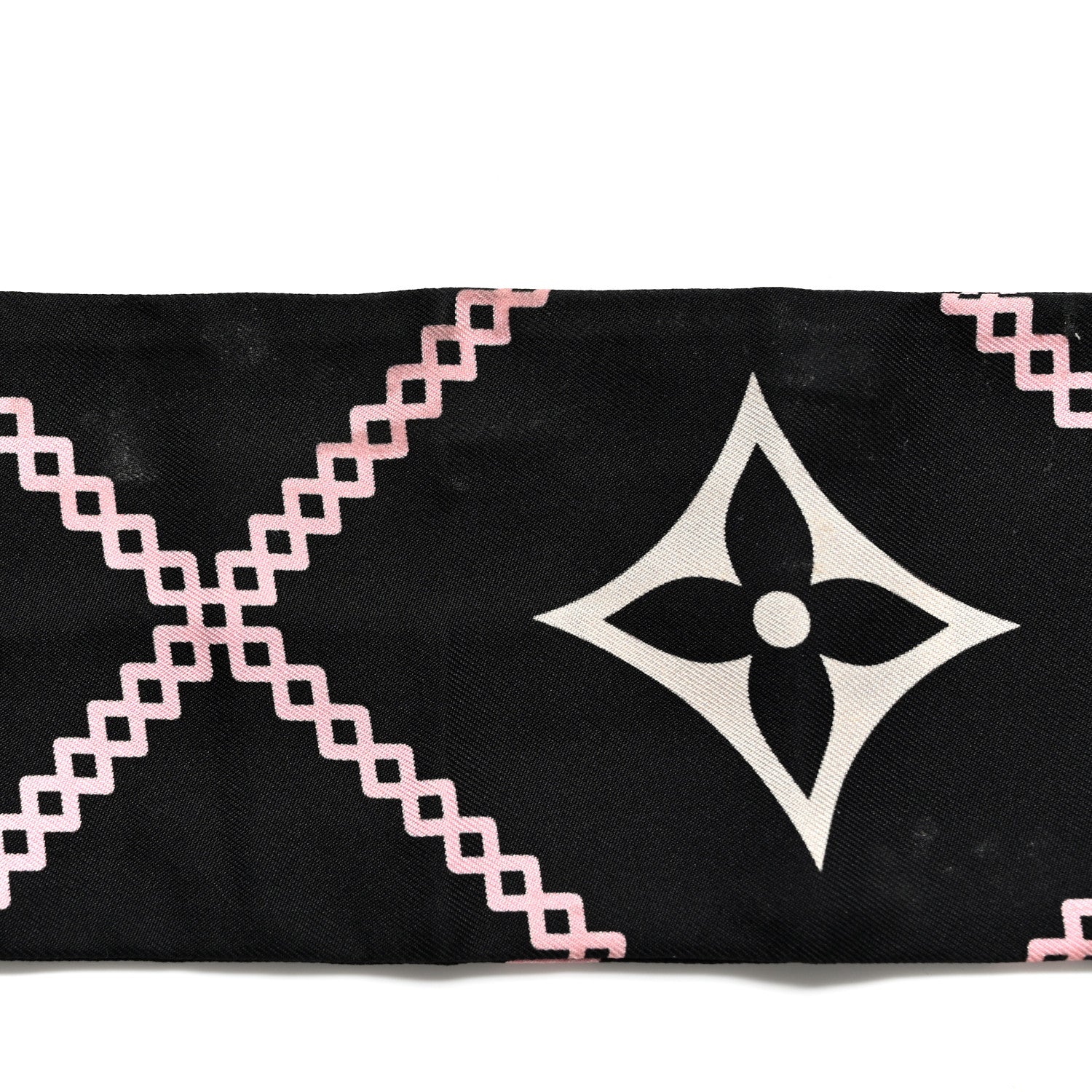 Louis Vuitton Silk Monogram Croisillon Bandeau Black 9 of 11