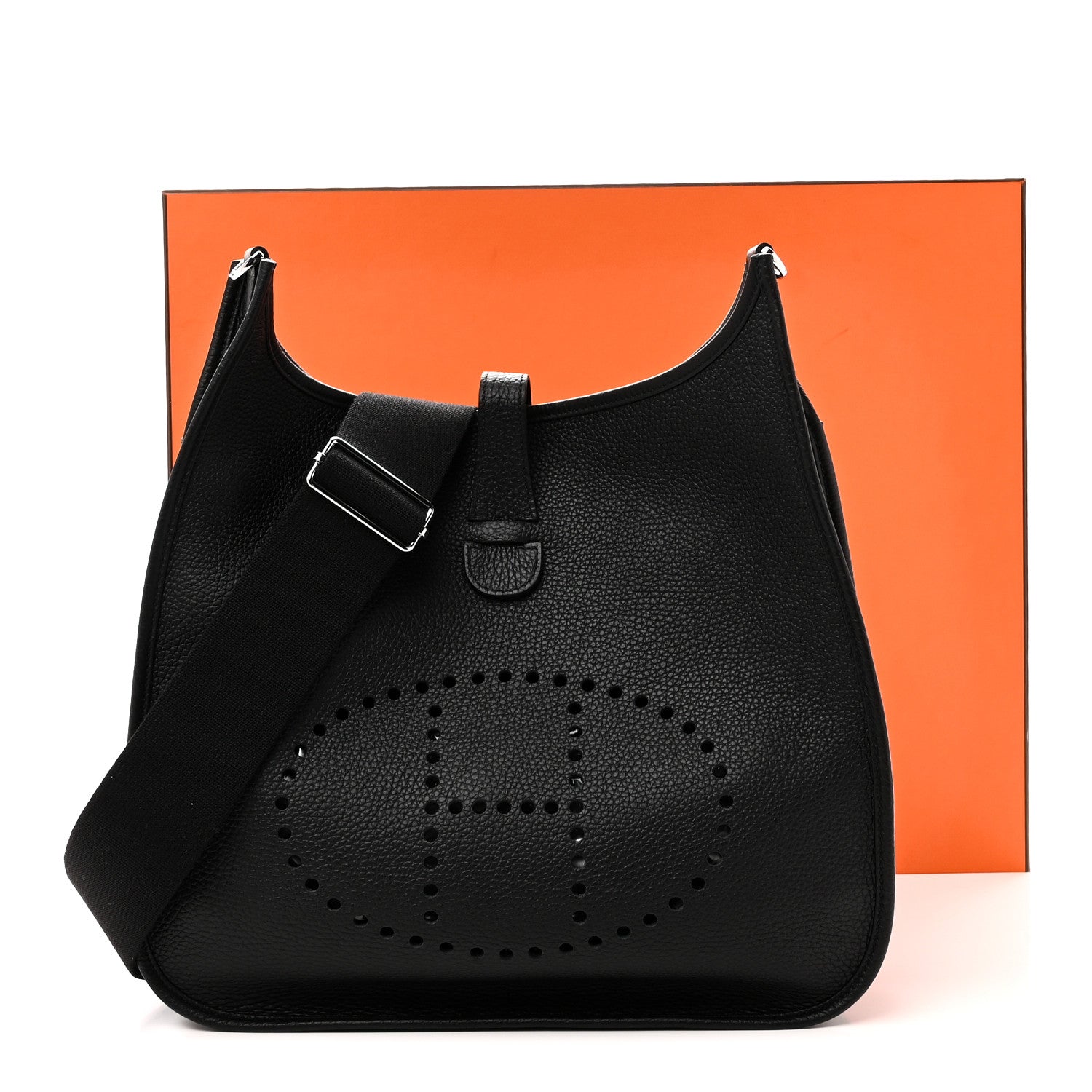 Hermes Taurillon Clemence Evelyne III GM Black 11 of 11