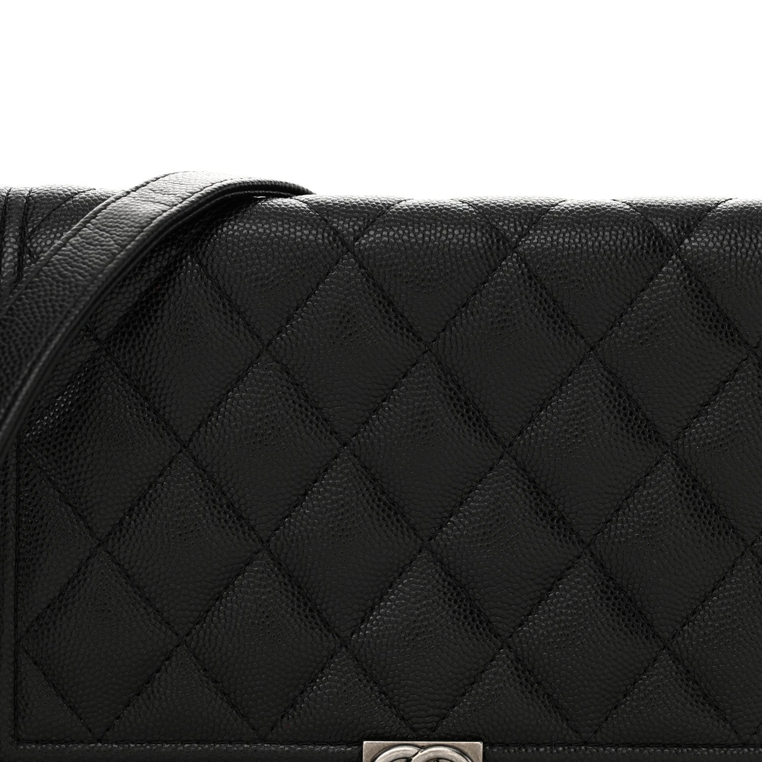 Chanel Caviar Quilted Boy Wallet On Chain WOC Black 9 of 14