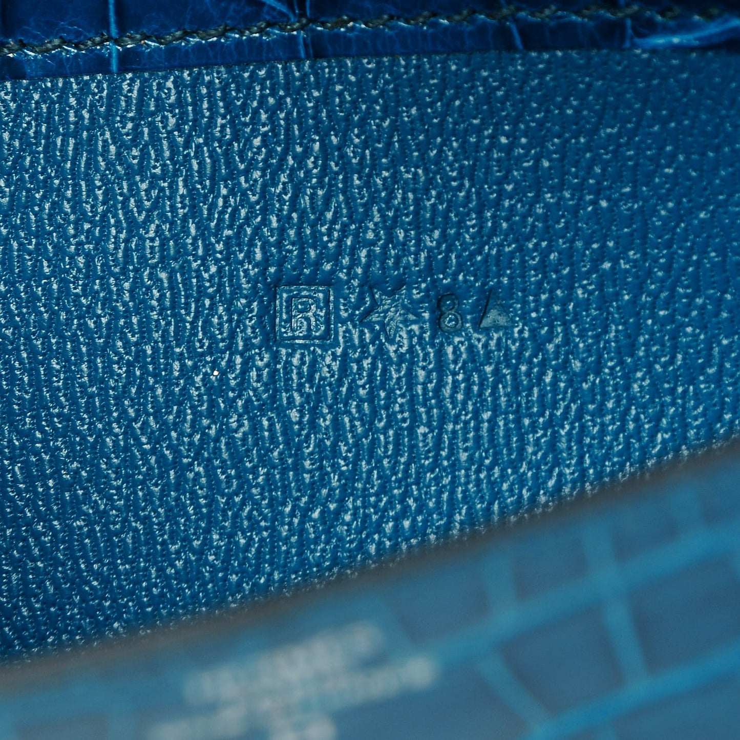 Shiny Alligator Constance Wallet Bleu Izmir