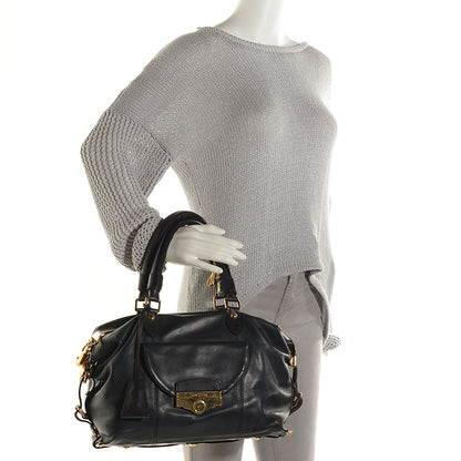 Louis Vuitton Calfskin Sac Louis Bleu 2 of 7