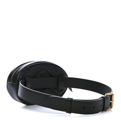 Gucci Calfskin Matelasse GG Marmont Belt Bag 75 30 Black 2 of 4