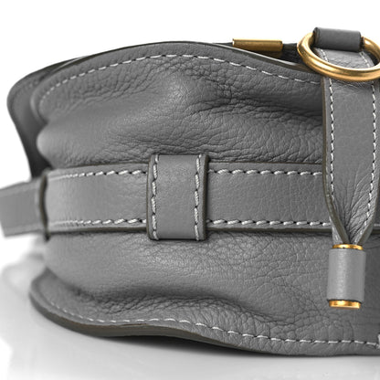 Chloe Calfskin Mini Marcie Round Crossbody Bag Cashmere Grey 8 of 9