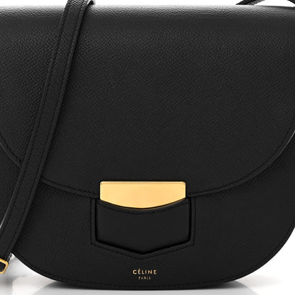 Celine Grained Calfskin Small Trotteur Black 8 of 10