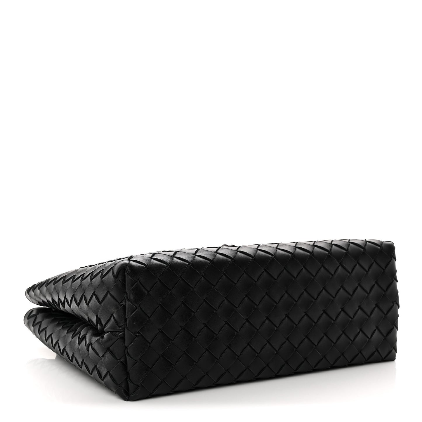 Nappa Intrecciato Medium Andiamo Shoulder Bag Black