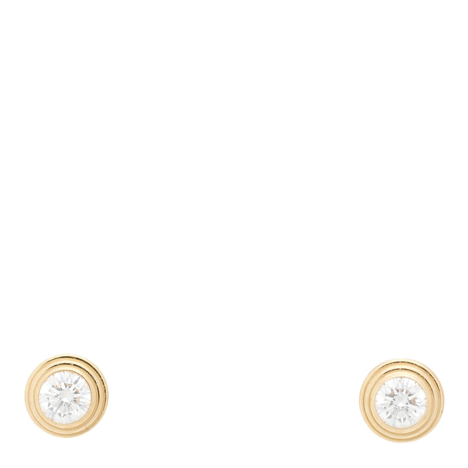 Cartier 18K Yellow Gold Diamond XS D'Amour Earrings 1 of 6