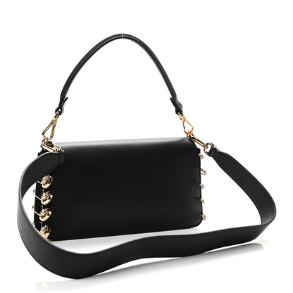 Fendi X VERSACE Vitello Seta Fendace Brooch Baguette Black 3 of 11