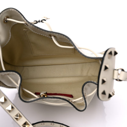 Valentino Garavani Calfskin Rockstud Bucket Bag Ivory 5 of 9