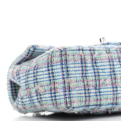 Chanel Tweed Quilted Mini Rectangular Flap Blue 5 of 9