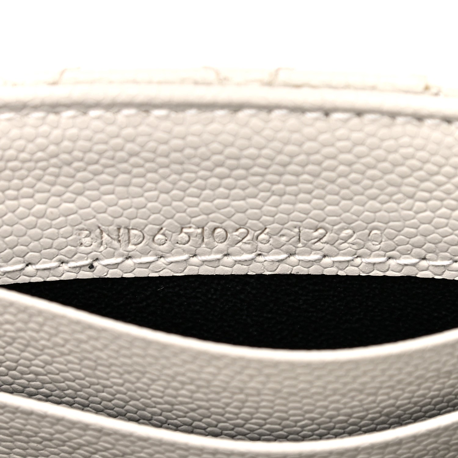 Saint Laurent Grain De Poudre Textured Mixed Matelasse Triquilt Small Monogram Envelope Wallet Blanc Vintage 6 of 10