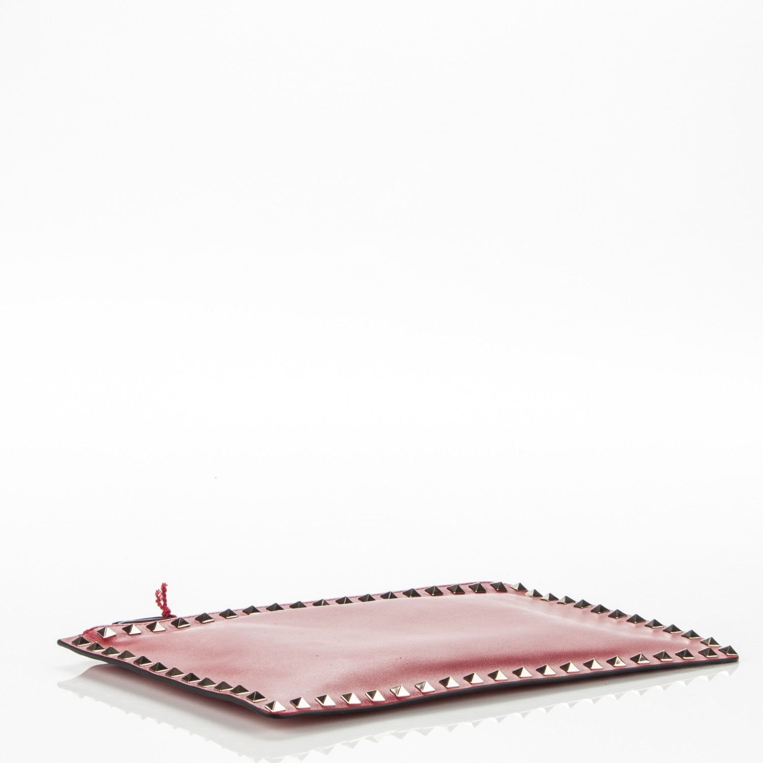 Valentino Garavani Vitello Large Rockstud Zip Pouch Red 4 of 6