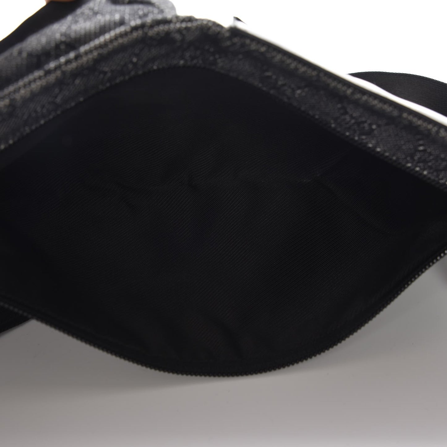 Denim Monogram Double Pocket Belt Bag Black