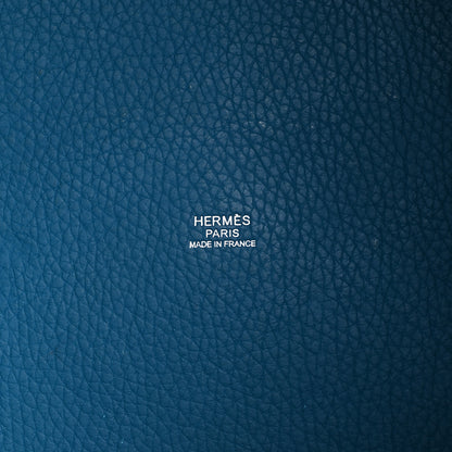 Hermes Taurillon Clemence Picotin Lock 26 GM Turquoise 6 of 11